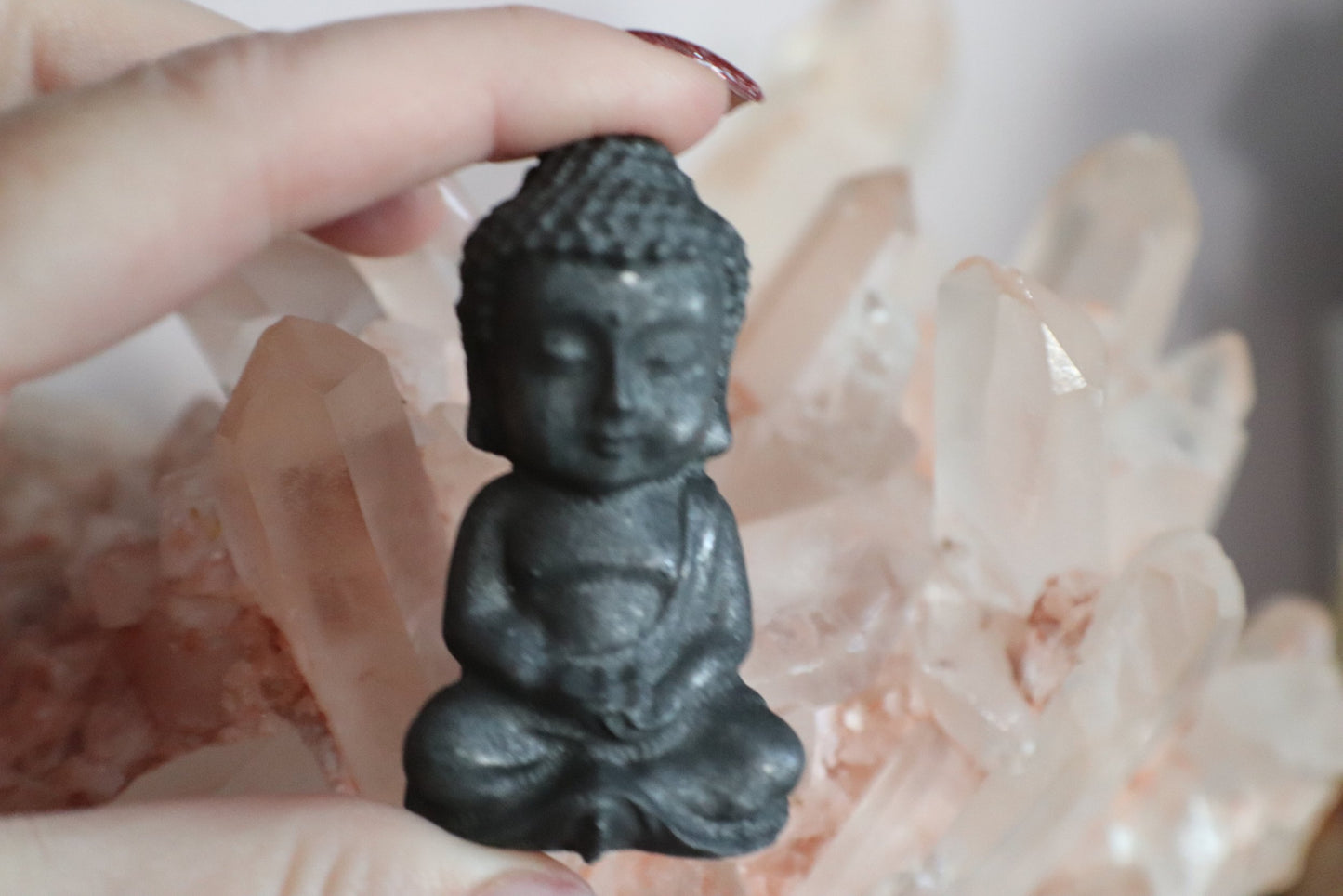 Shungite Buddha Desktop Gemstone