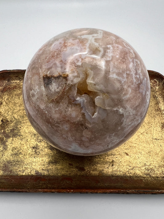 Flower Agate Sphere Gemstone