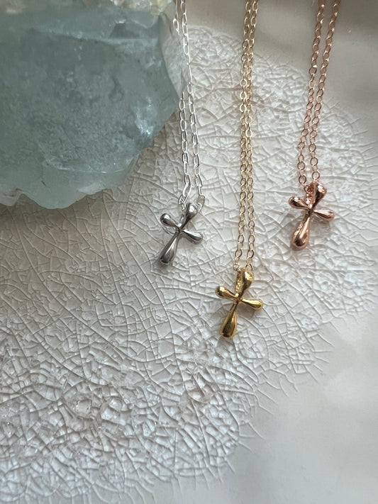 Bubble Cross Necklace