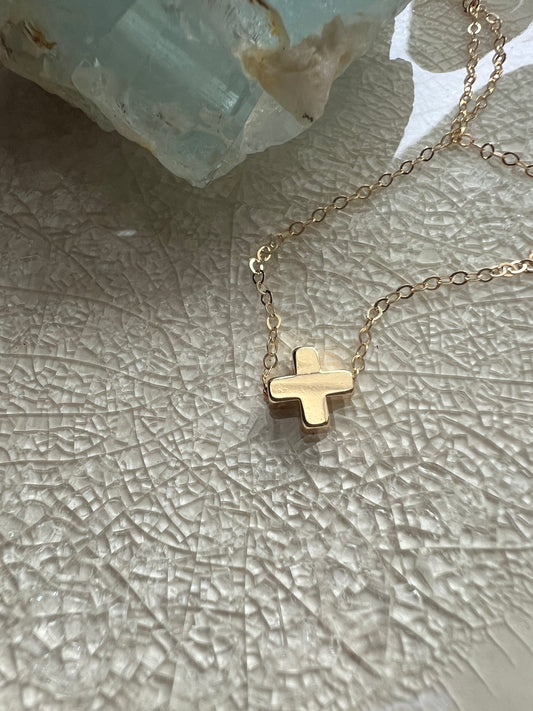 Cubed Cross Necklace